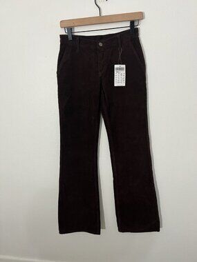 NWT J. Galt Brandy Melville Brown Corduroy Pants Bootcut Size Small